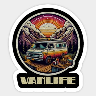 Sunset camper van Sticker